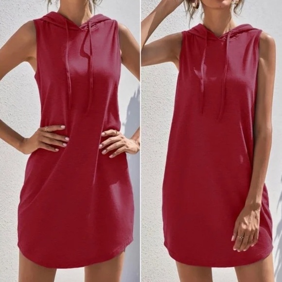 LAST FEW Cozy Minimalist Sleeveless Hoodie Casual Dress - Picture 4 of 7